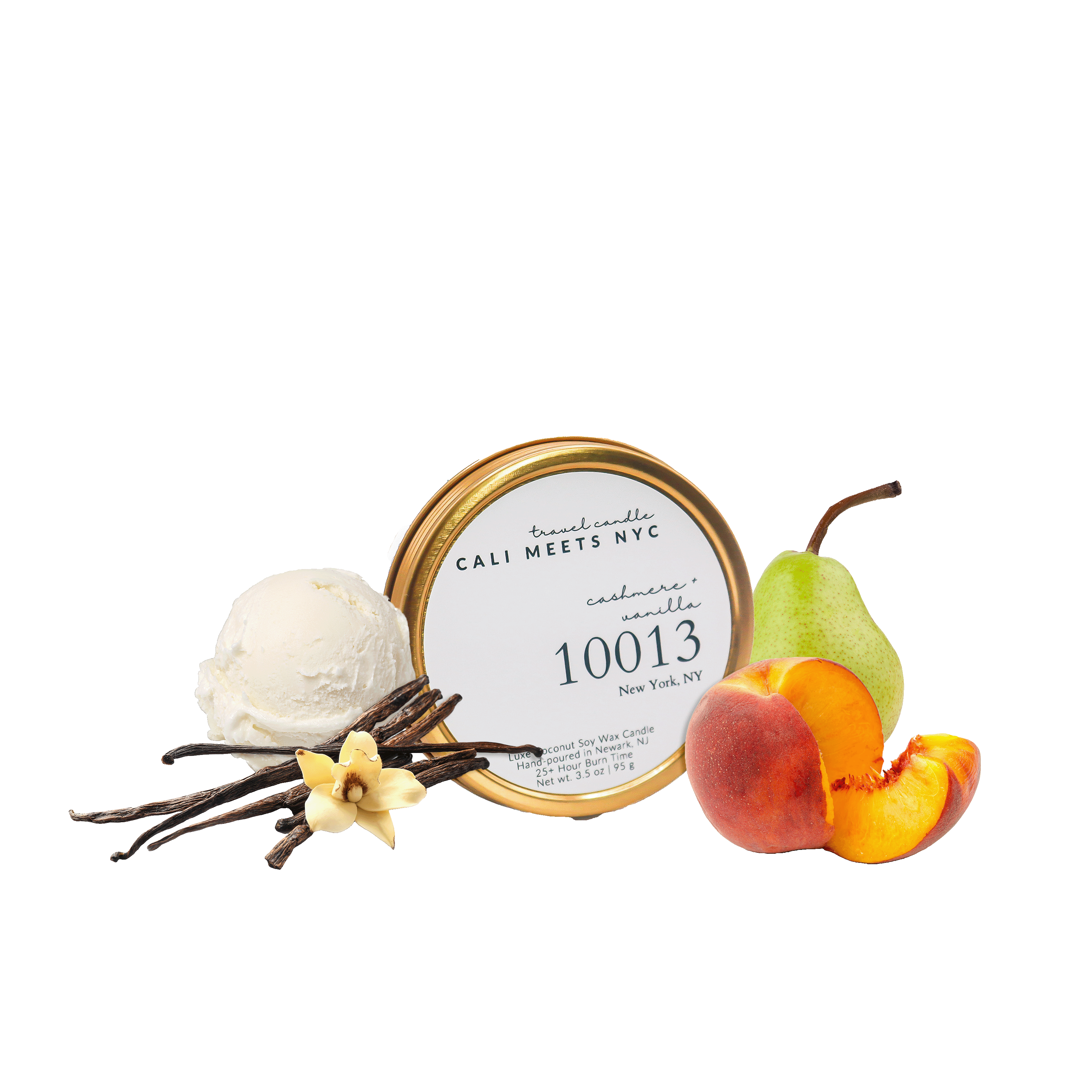 10013, Cashmere + Vanilla Coconut Soy Candle Tin – Cali Meets NYC