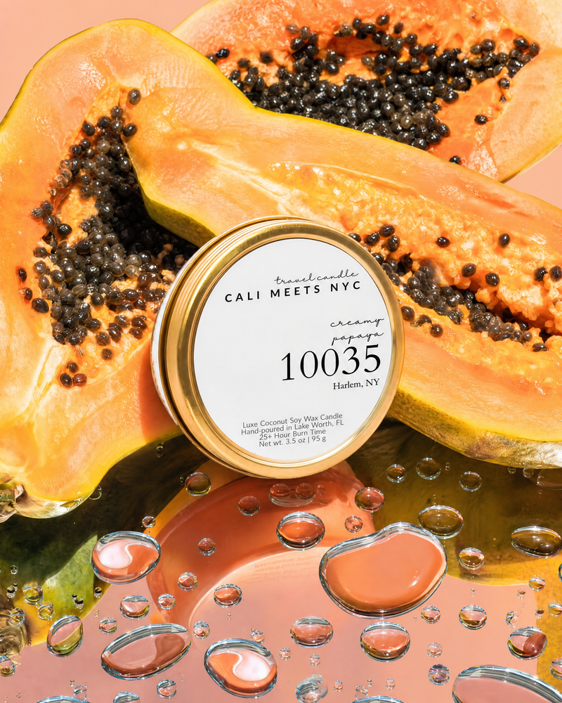 10035, Creamy Papaya Coconut Soy Candle Tin
