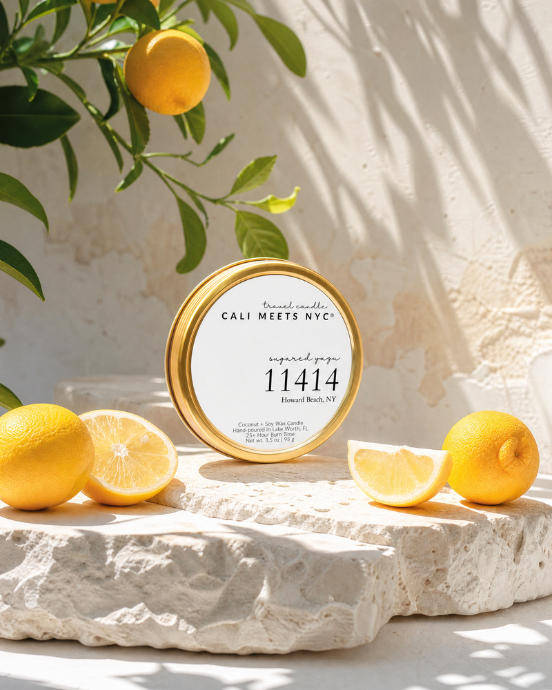 11414, Sugared Yuzu Coconut Soy Candle Tin