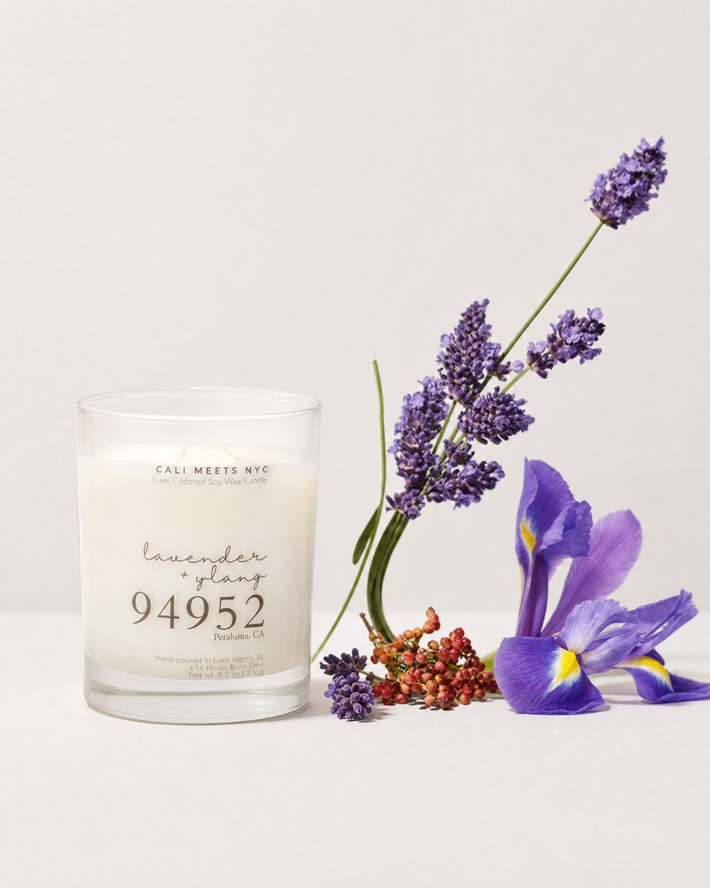 94952, Lavender + Ylang Coconut Soy Candle