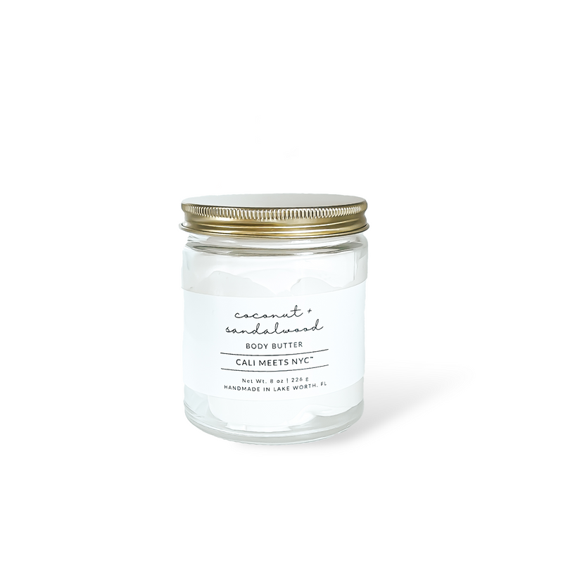 Coconut + Sandalwood Whipped Body Butter with Deep Moisturizing Shea Butter - Cali Meets NYC