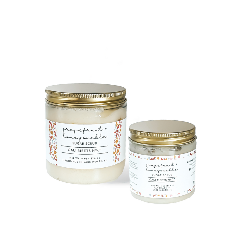 Grapefruit + Honeysuckle Sugar Scrub - Cali Meets NYC