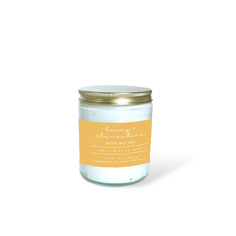 Honey + Clementine Whipped Body Butter with Deep Moisturizing Shea Butter - Cali Meets NYC