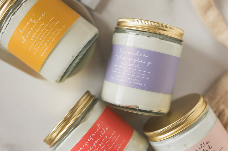 Lavender and Ylang Whipped Body Butter with Deep Moisturizing Shea Butter - Cali Meets NYC