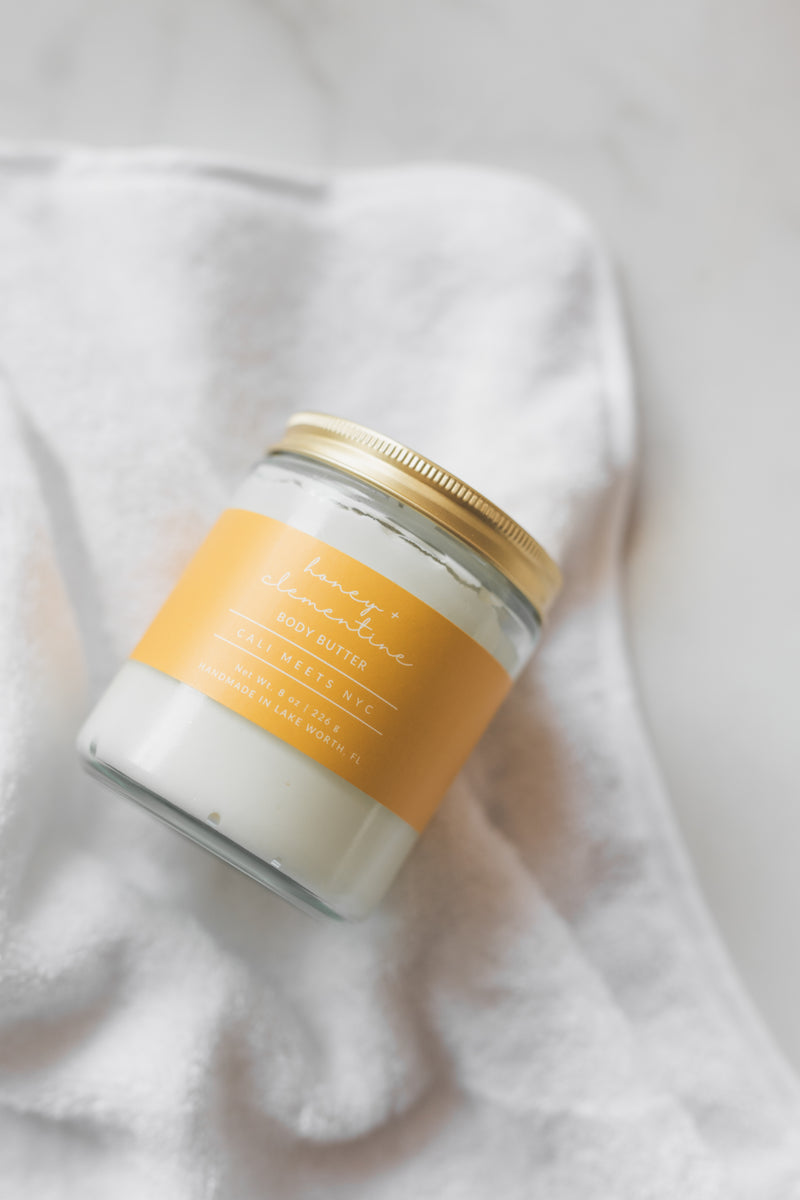 Honey + Clementine Whipped Body Butter with Deep Moisturizing Shea Butter - Cali Meets NYC