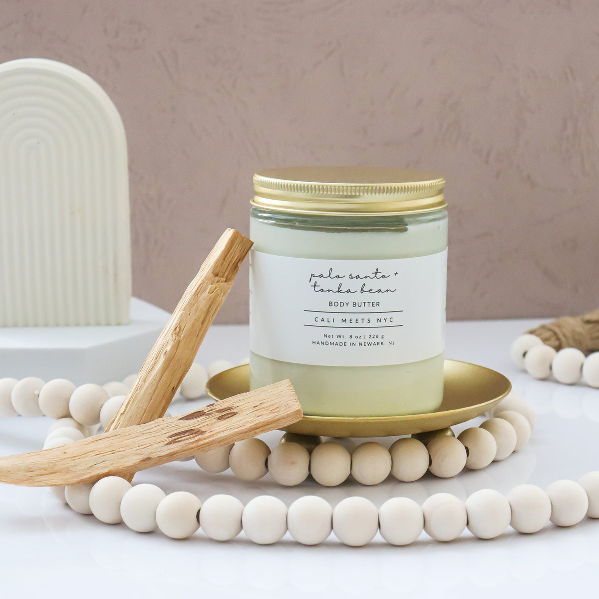 Palo Santo + Tonka Bean Whipped Body Butter with Deep Moisturizing Shea Butter - Cali Meets NYC