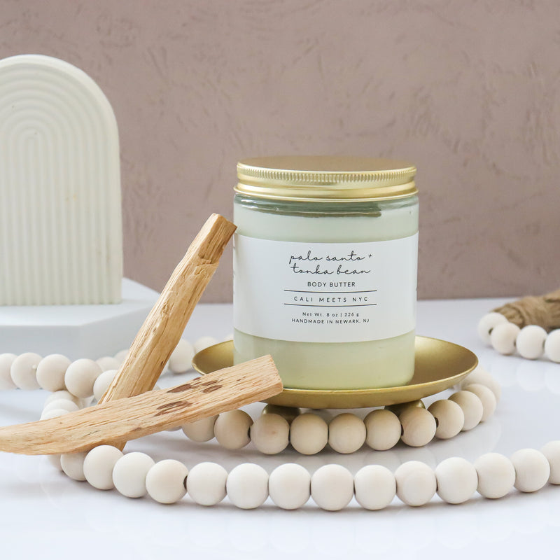 Palo Santo + Tonka Bean Whipped Body Butter with Deep Moisturizing Shea Butter - Cali Meets NYC